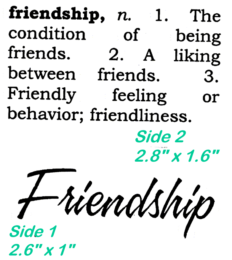 Friendship - (2-sided) - Click Image to Close