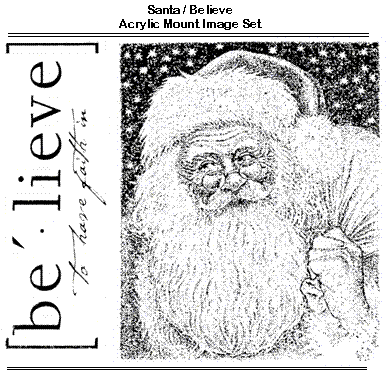 Santa/Believe Acrylic Mount Stamp Set